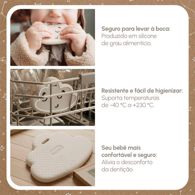 Mordedor Sensorial em Silicone Tiny Love Nuvem - Estímulo completo em cada mordida