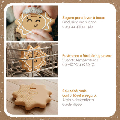 Mordedor Sensorial em Silicone Tiny Love Sol - Pronto para acompanhar a rotina
